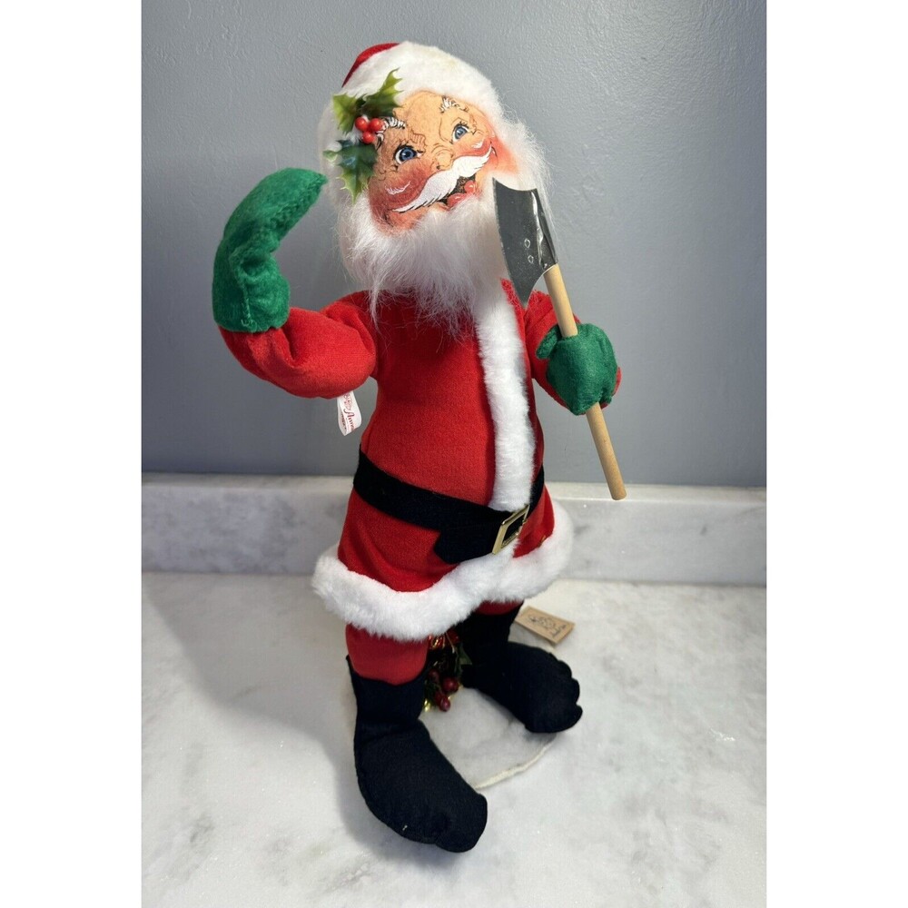 Annalee 18” Christmas Santa Doll with Axe and Presents - 1989/1981/1967